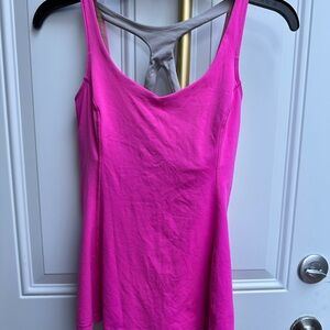 Lululemon Athletica Pink and Gray Tank Top